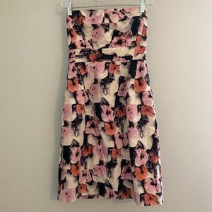J. Crew Strapless Floral Mini Dress sz 0